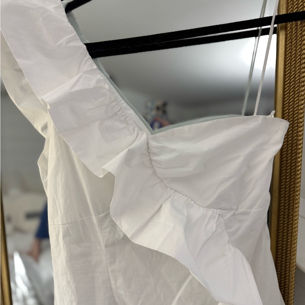 Astr One-Shoulder White Ruffle Mini Dress - Picture 5 of 11